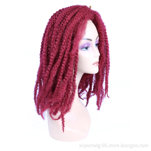 Kinky Marley Twist Crochet Hair Extensions African Marley Braiding Hair Solid And Mix Color Synthetic Fiber 18 Inch Good Price